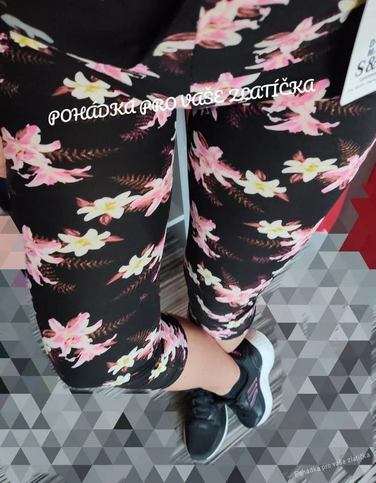 Dámské 3/4 legíny se vzorem 