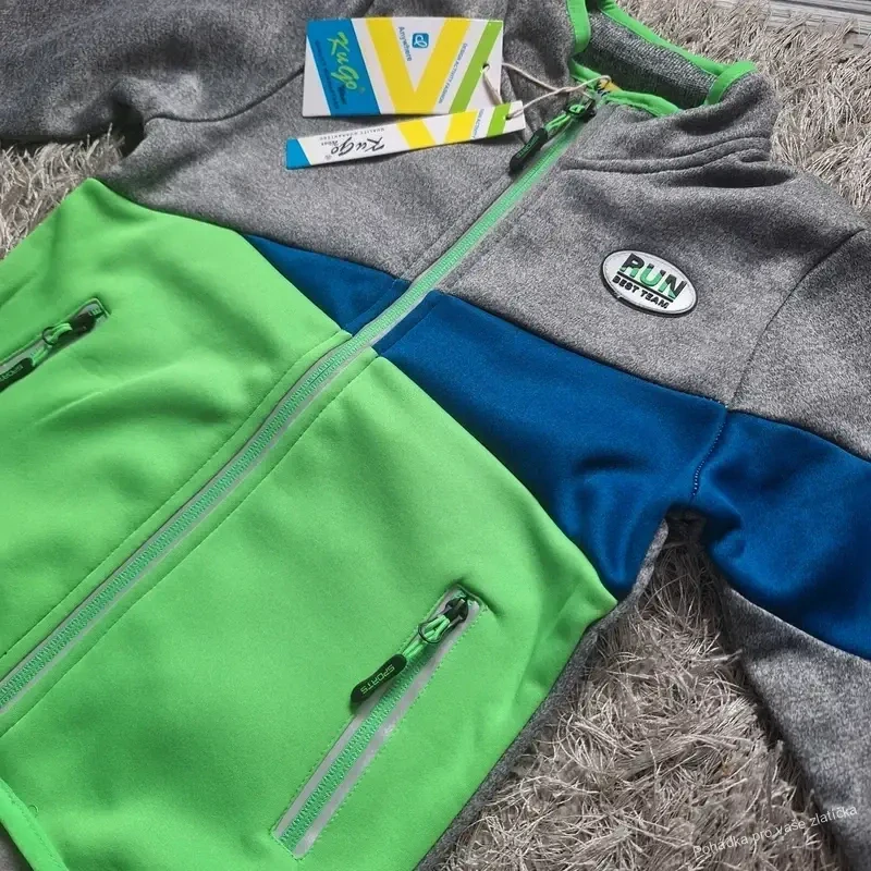 Chlapecká outdoorová mikina KUGO zateplená (98-122)