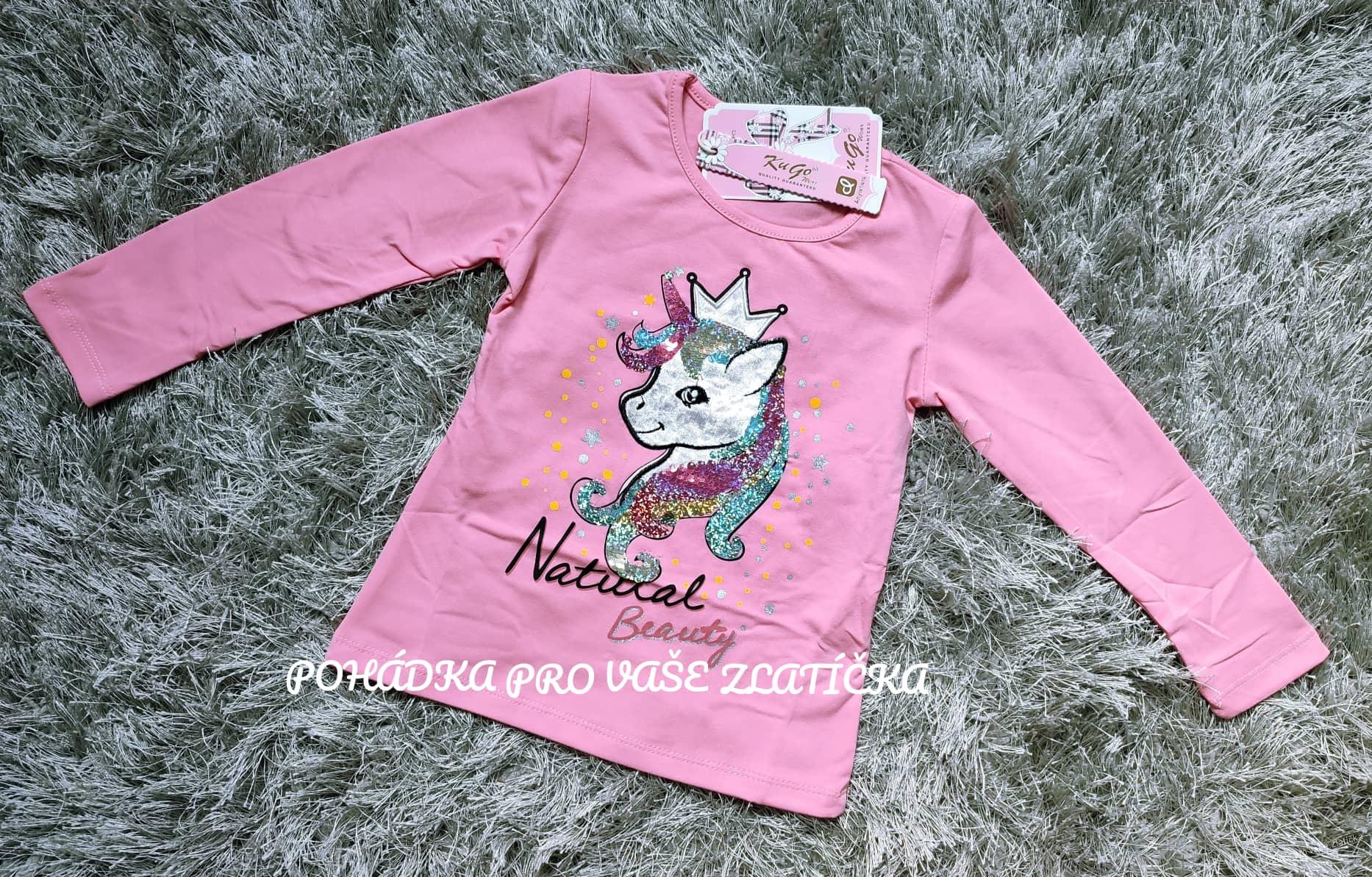 Dívčí triko KUGO s flitry