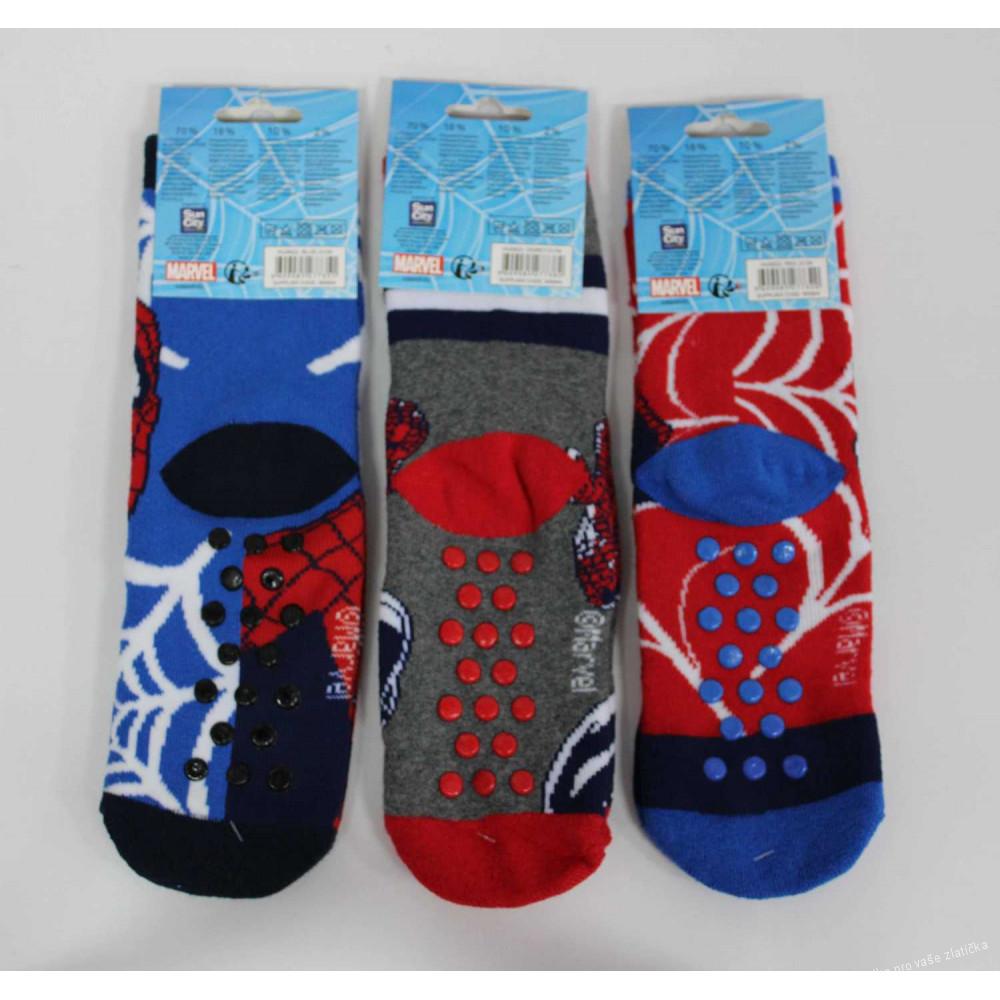 Chlapecké thermo ponožky SPIDERMAN 3pack protiskluzové