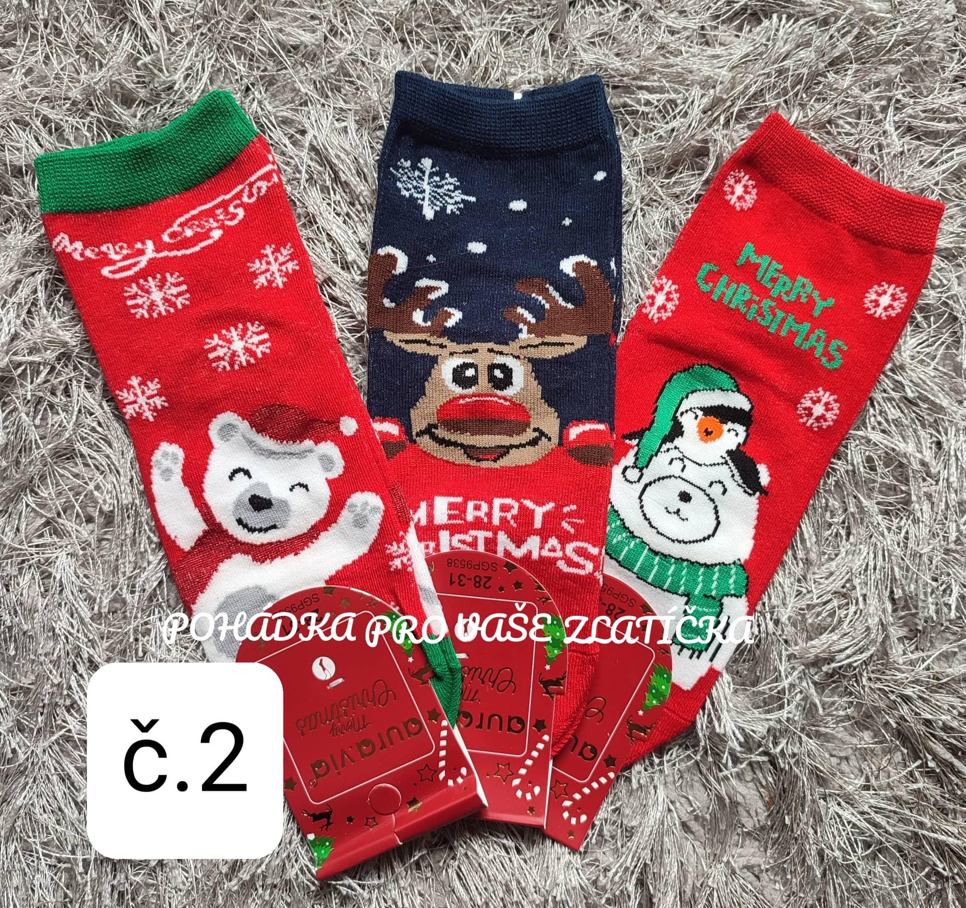 Dětské vánoční ponožky AURA.VIA 3pack