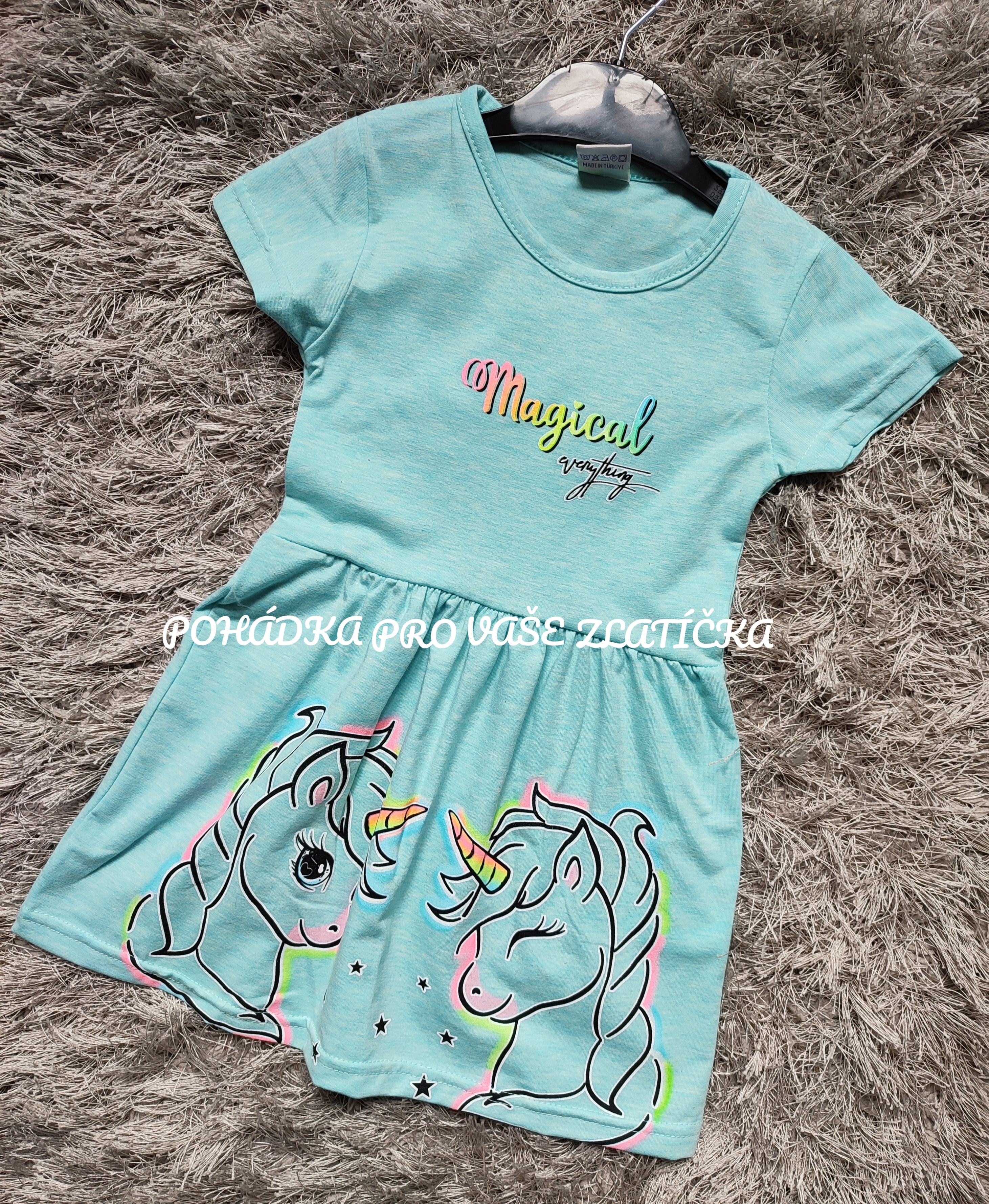 Dívčí bavlněné šaty Unicorn