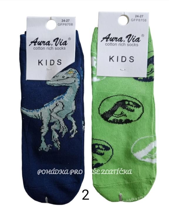 Chlapecké ponožky Jurský svět Aura.via 2pack