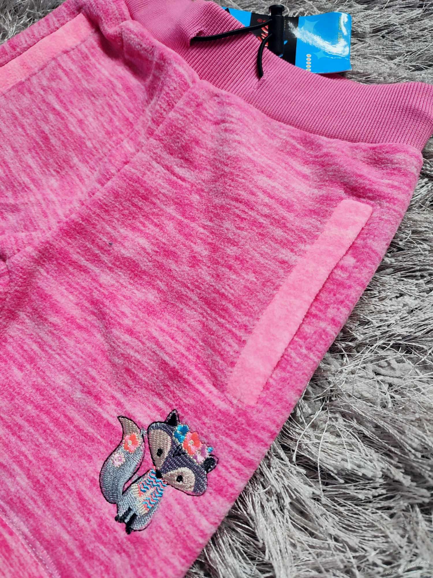 Dívčí teplé fleecové tepláky KUGO (98-128)