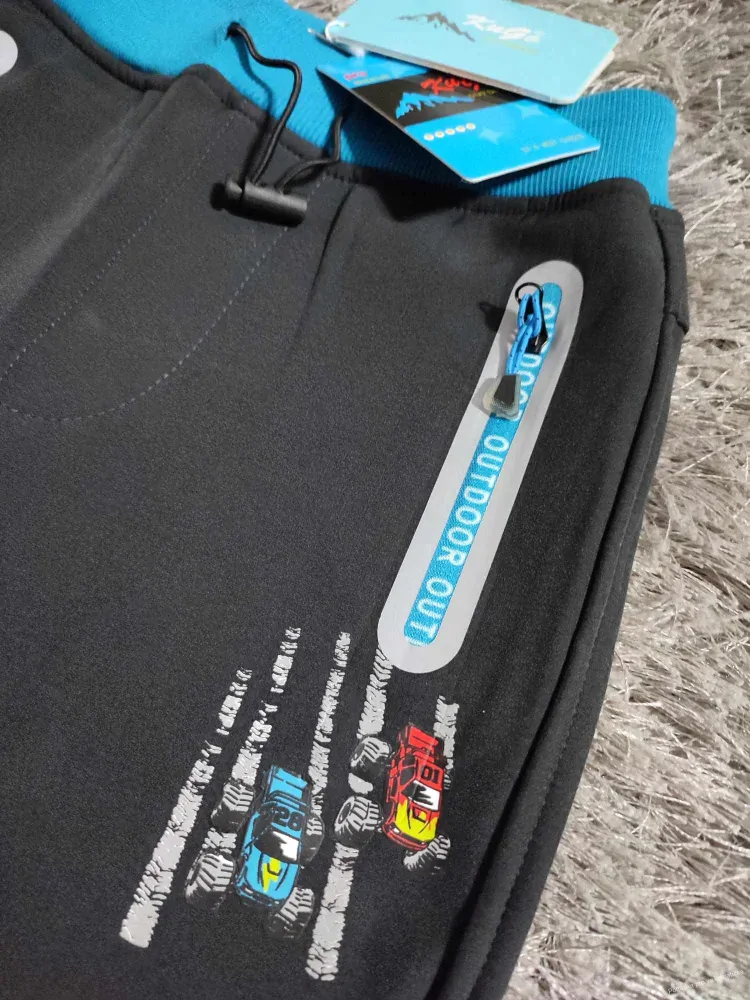 Chlapecké softshellové kalhoty KUGO zateplené (98-128)