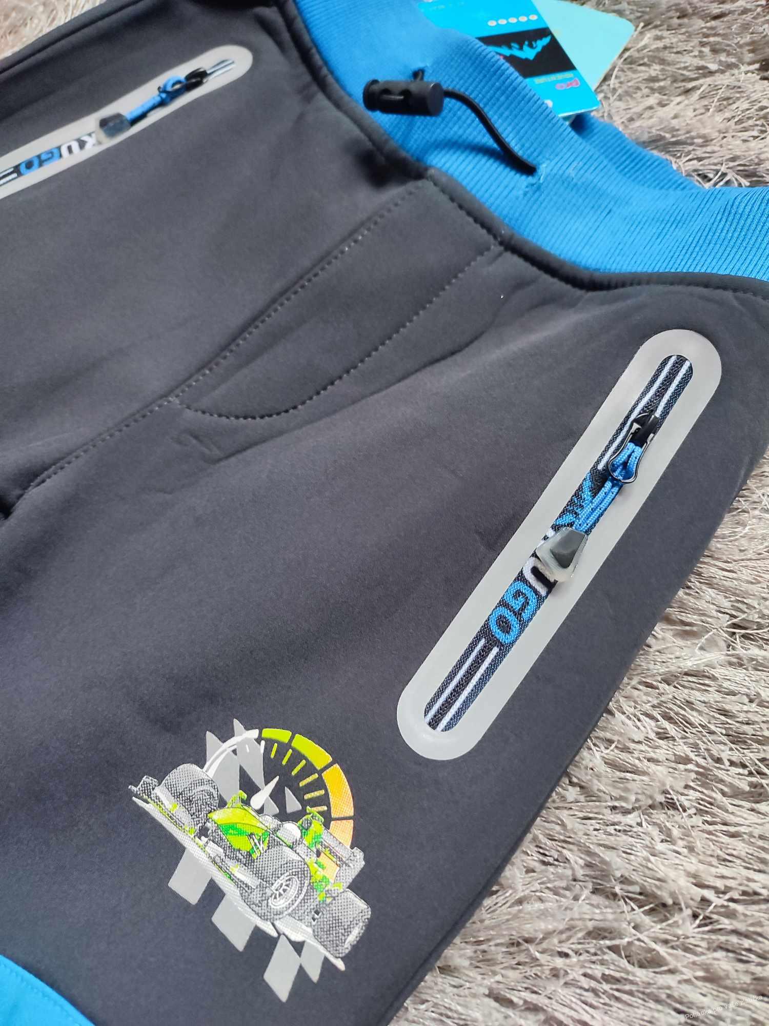 Chlapecké softshellové kalhoty KUGO zateplené (98-128)