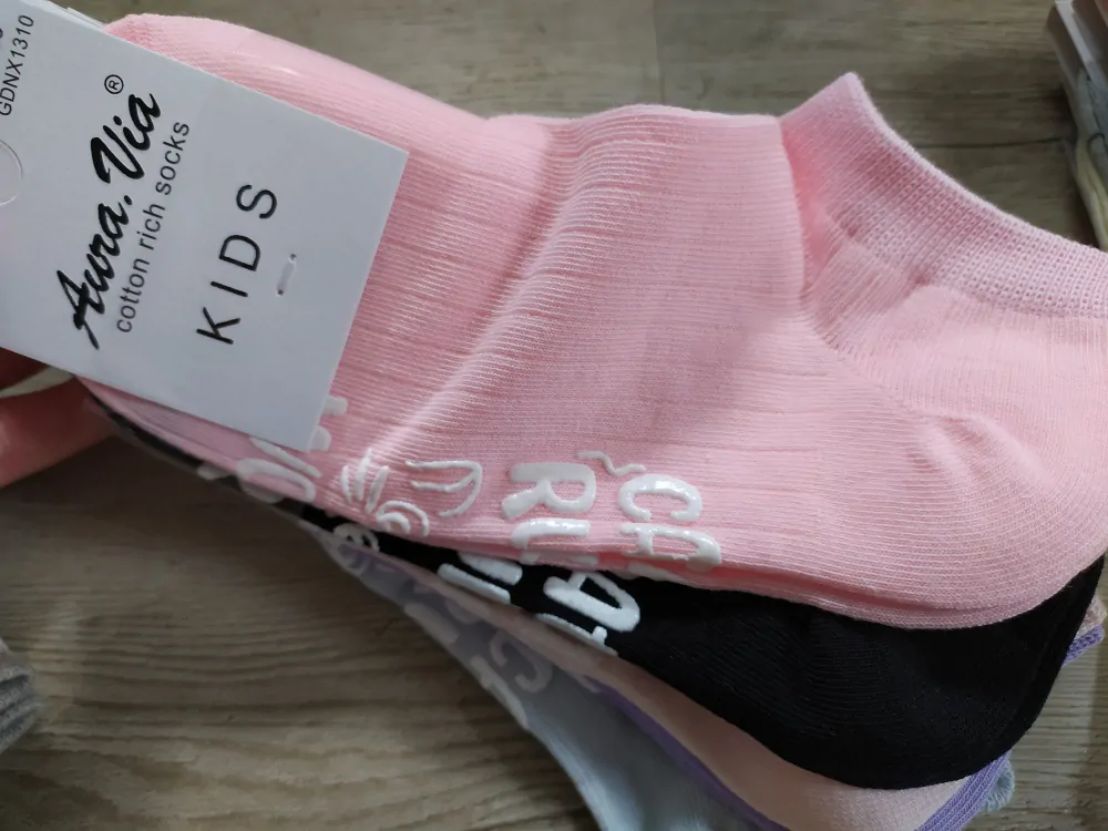 Dívčí protiskluzové ponožky Aura.via 5pack MIX BAREV