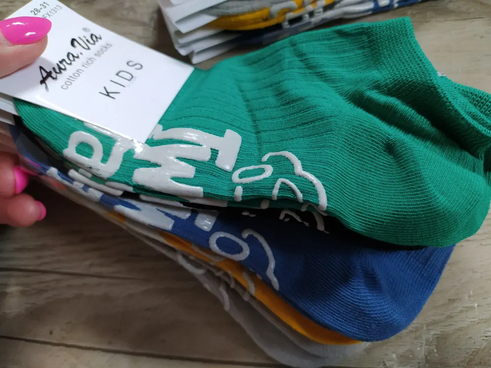 Chlapecké protiskluzové ponožky Aura.via 5pack MIX BAREV