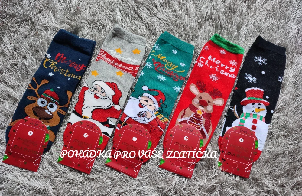 Dětské vánoční ponožky 5pack Aura.Via