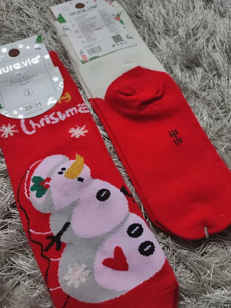 Dětské vánoční bavlněné ponožky Aura.Via