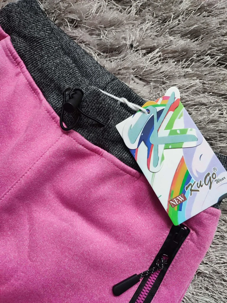 Dívčí softshellové tepláky KUGO zateplené