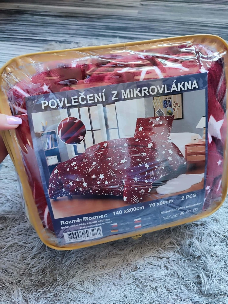 Hřejivé povlečení z mikroplyše HVĚZDY