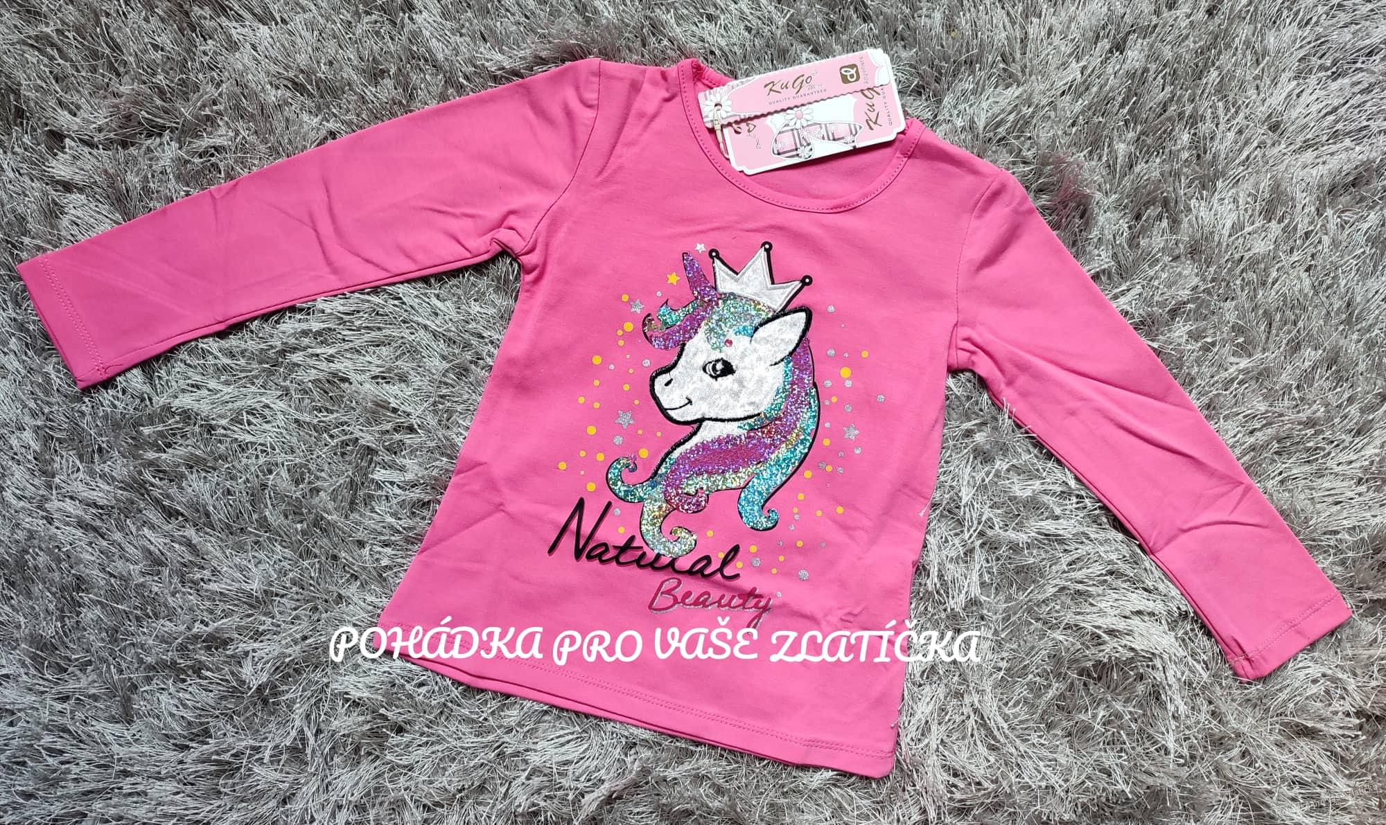 Dívčí triko KUGO s flitry