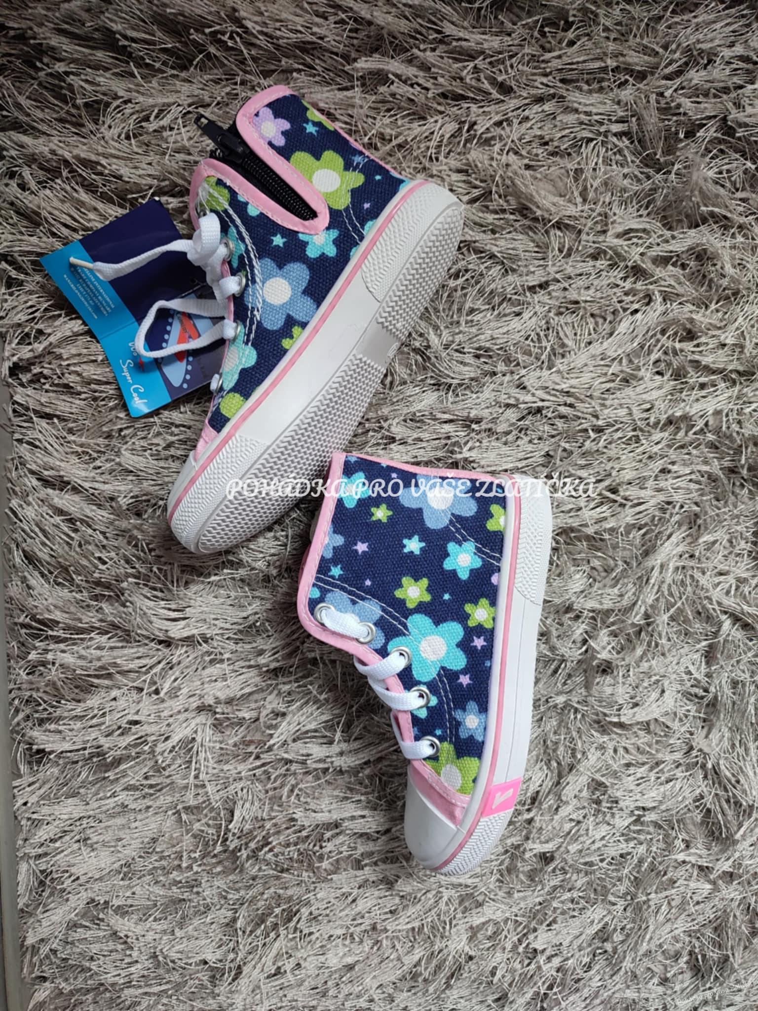 Dívčí plátěné kotníkové tenisky (26,27)