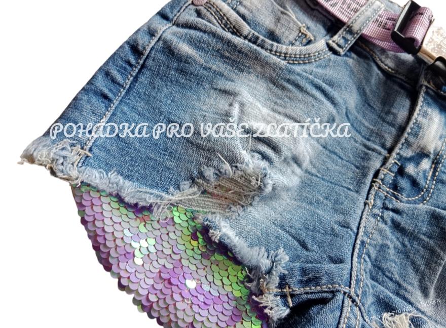 Dívčí strečové riflové šortky 