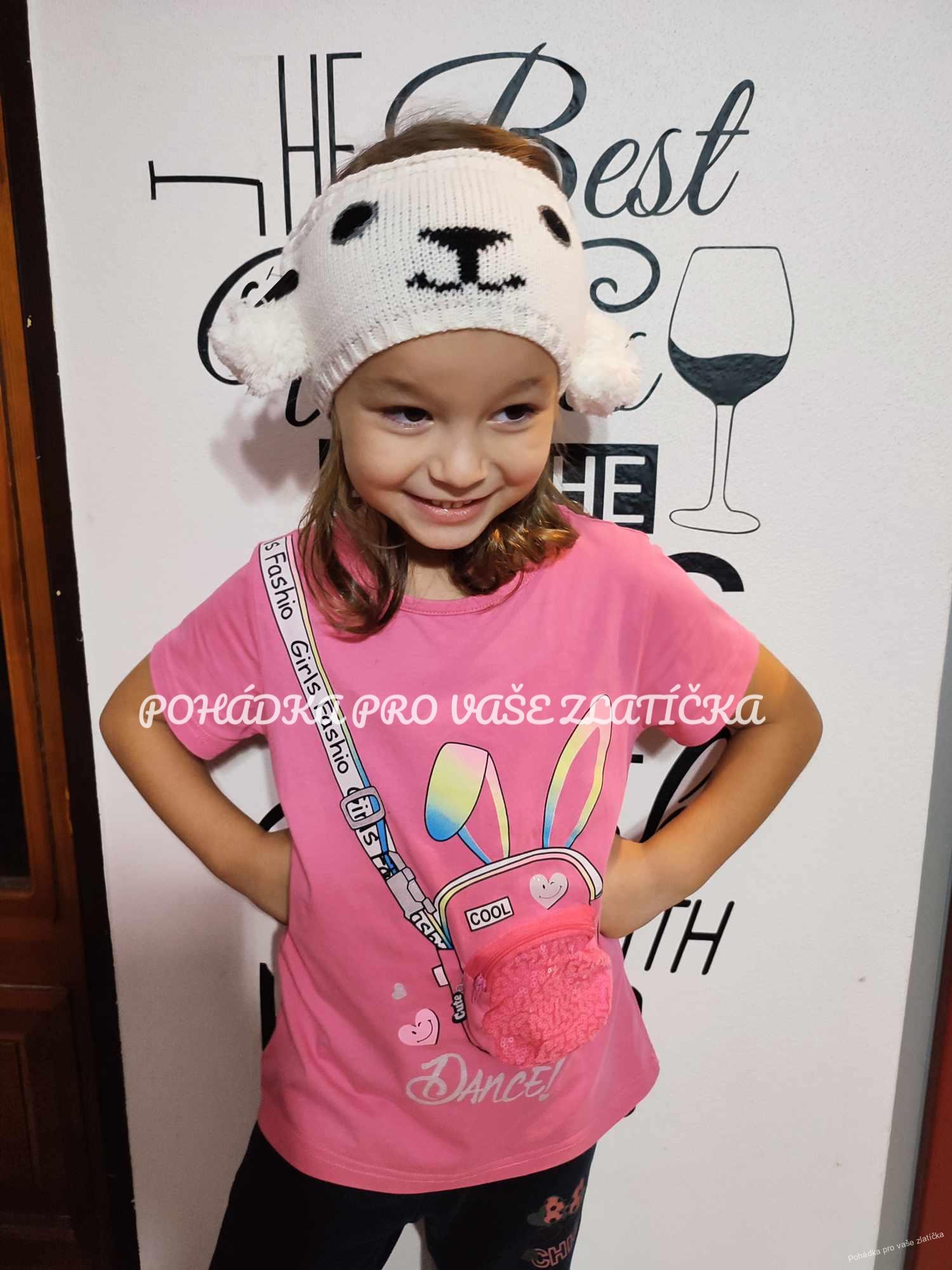 Zimní čelenka s oušky 