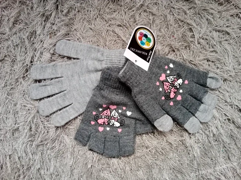 Dětské pletené rukavice 2v1 Echt