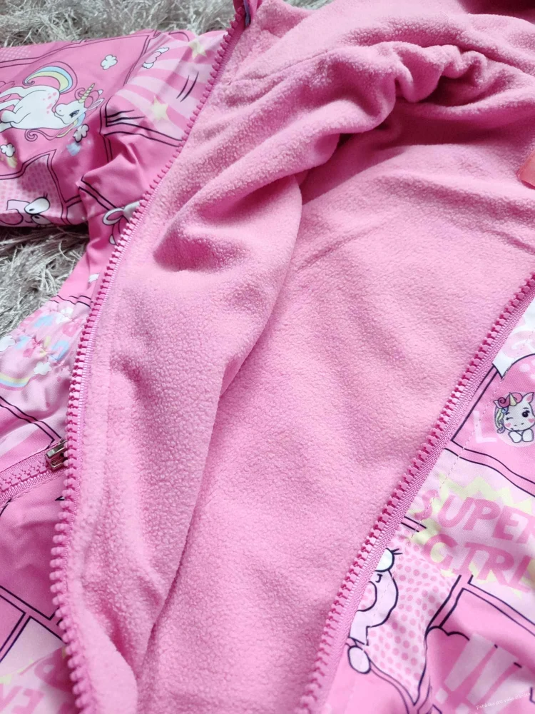 Dívčí přechodová bunda s fleecem KUGO