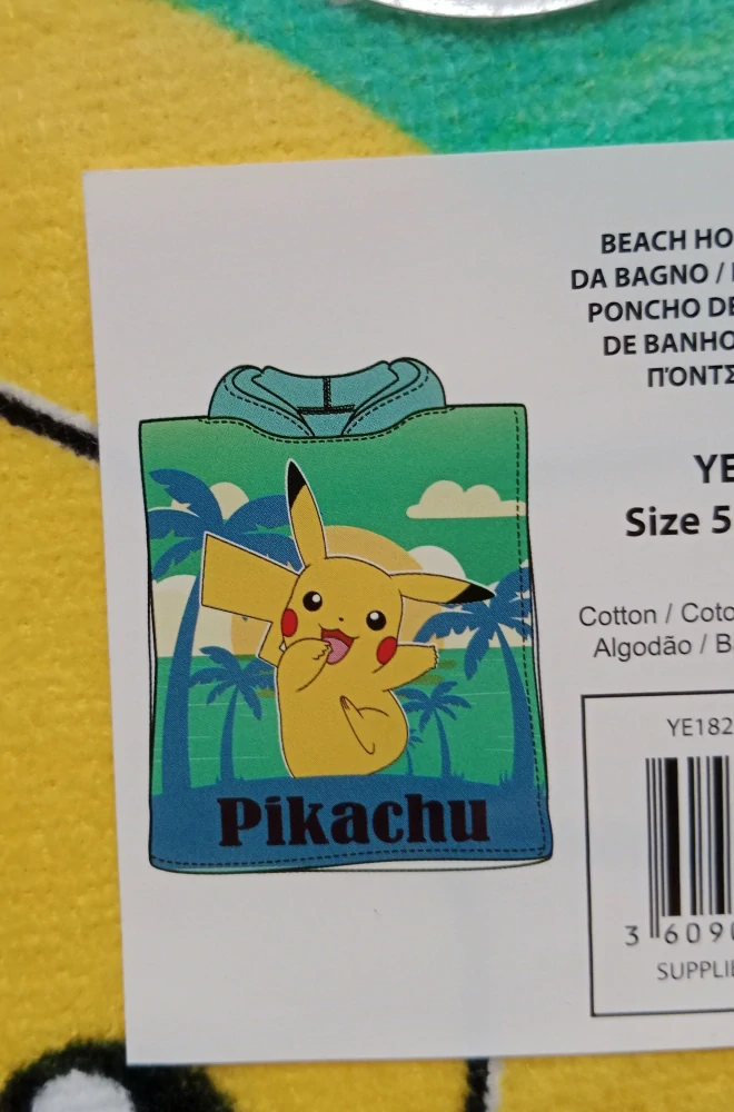 Dětské bavlněné pončo POKÉMON 