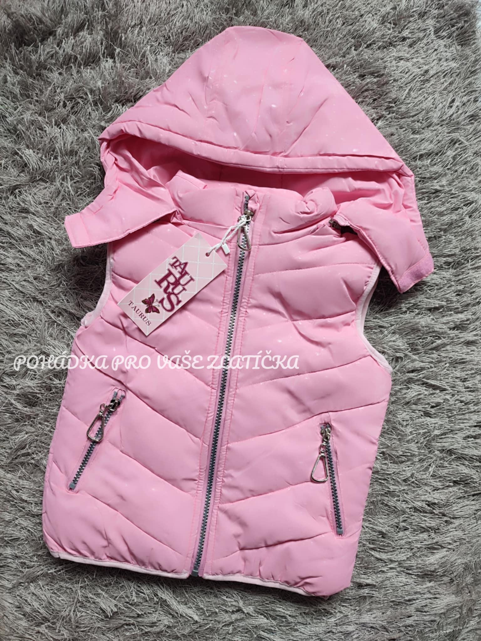 Dívčí prošívaná vesta s fleecovou podšívkou 