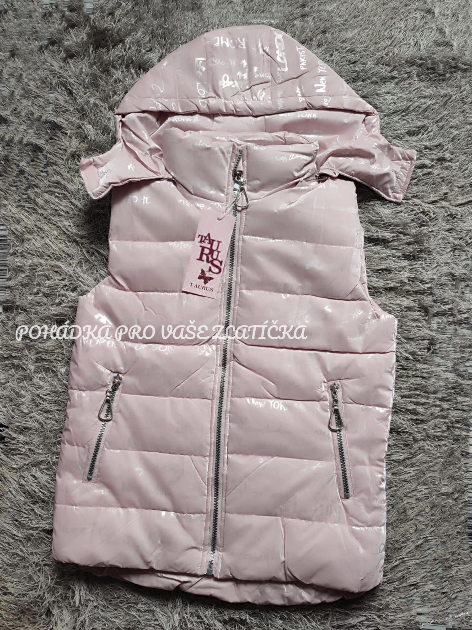 Dívčí prošívaná vesta s fleecovou podšívkou