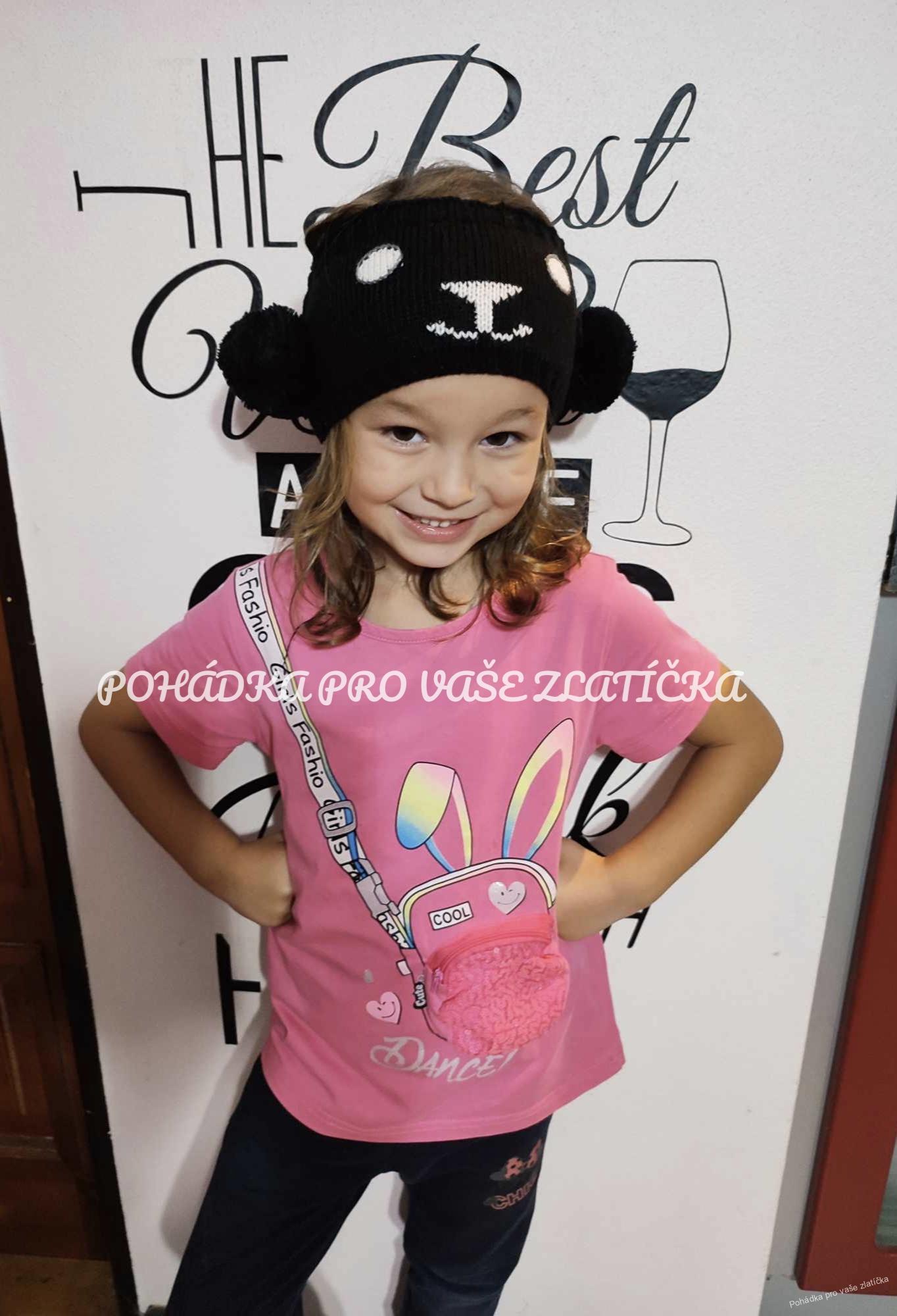 Zimní čelenka s oušky 