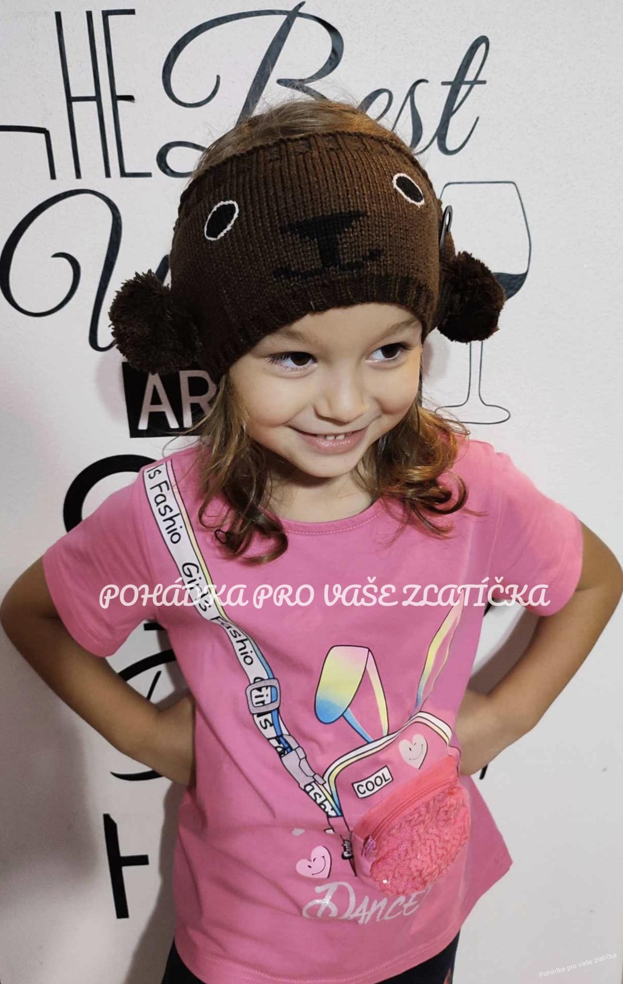 Zimní čelenka s oušky 