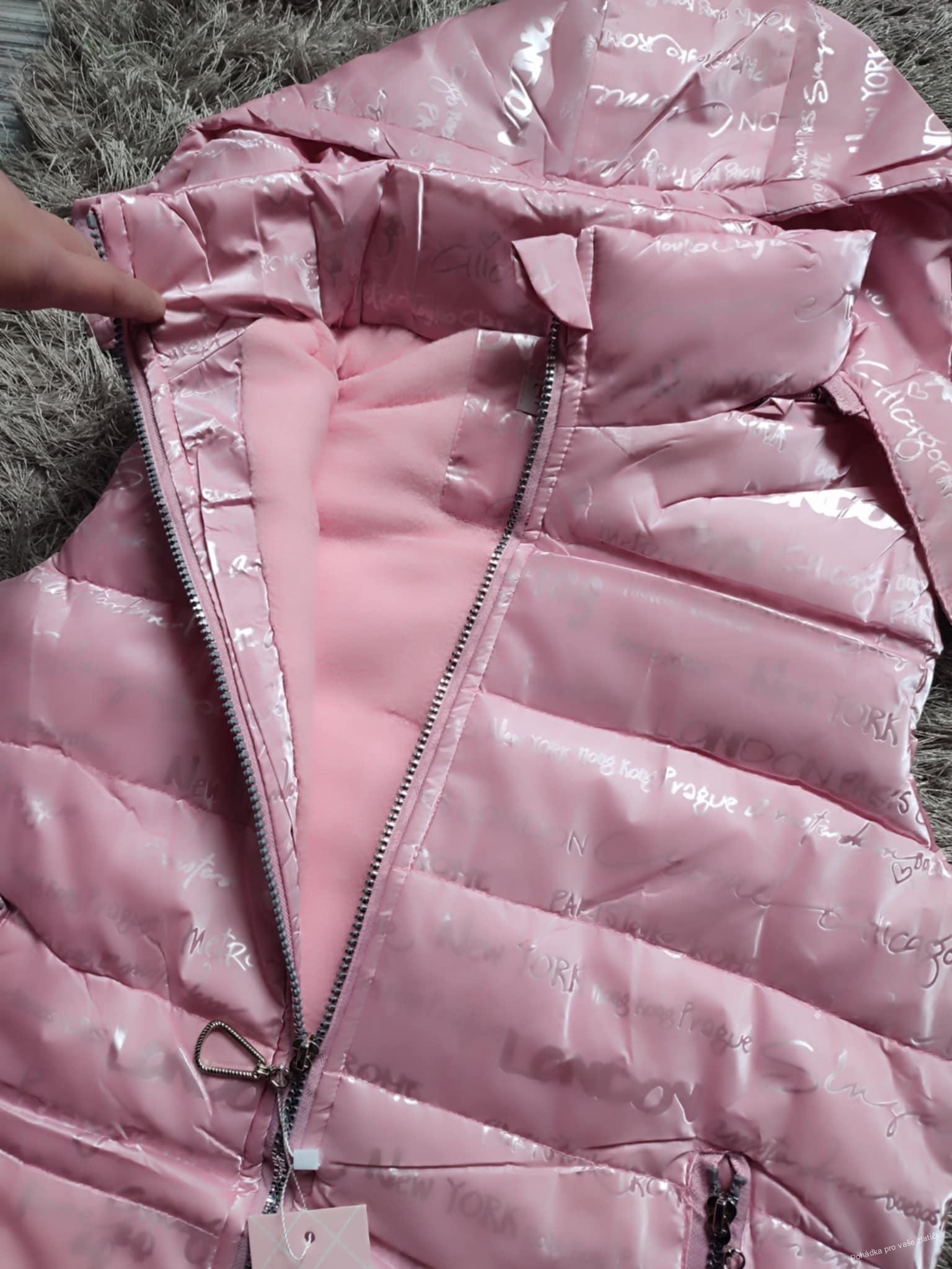 Dívčí prošívaná vesta s fleecovou podšívkou