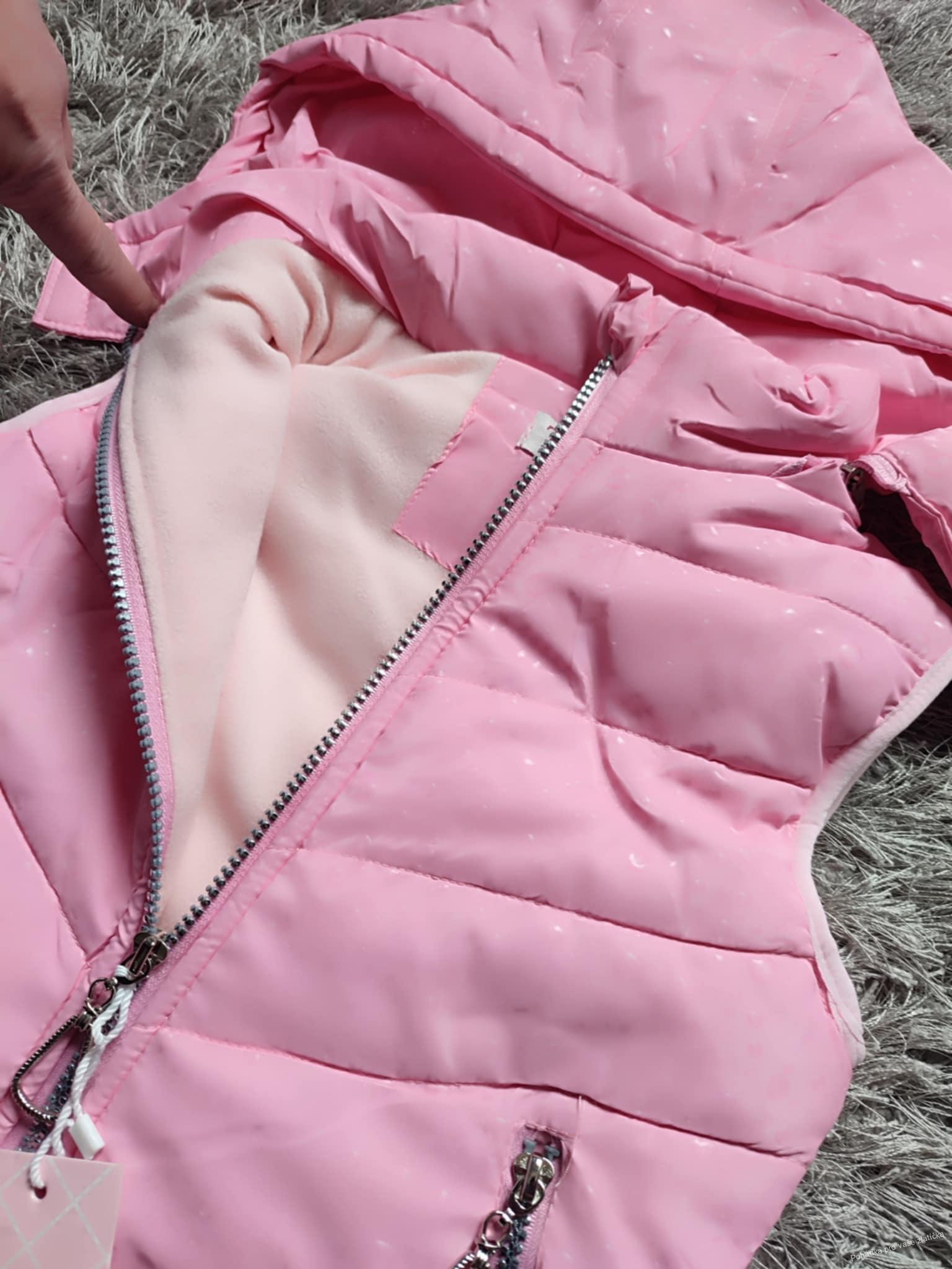 Dívčí prošívaná vesta s fleecovou podšívkou 