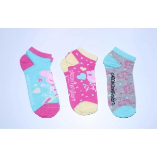 Dívčí kotníkové ponožky PEPPA PIG 3pack