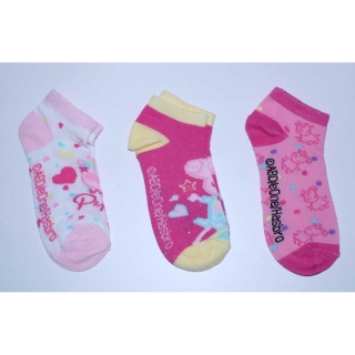 Dívčí kotníkové ponožky PEPPA PIG 3pack