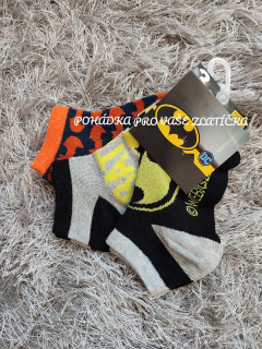 Chlapecké kotníkové ponožky BATMAN 3pack