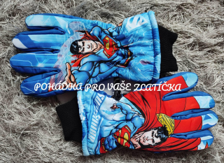 Chlapecké zimní lyžařské rukavice SUPERMAN