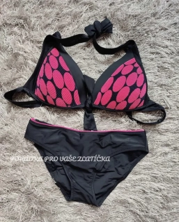 Dámské plavky BLACK AND PINK(38)
