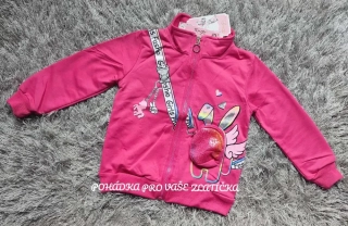 Dívčí mikina KUGO s kapsičkou na zip (98-122)