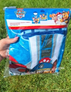 Dětské bavlněné pončo PAW PATROL
