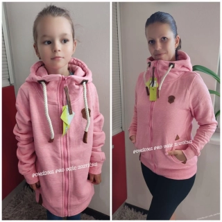 Dívčí/dámská teplá mikina na zip