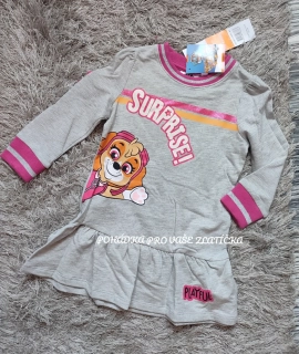 Dívčí šaty PAW PATROL zateplené (104,110)