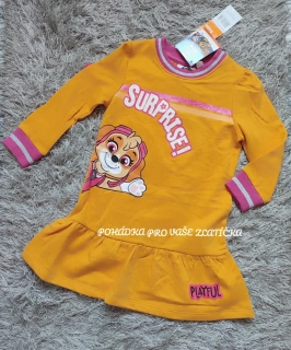 Dívčí šaty PAW PATROL zateplené (104)