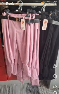 Dívčí kalhoty s páskem