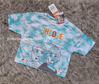 Dívčí triko crop top FROZEN 