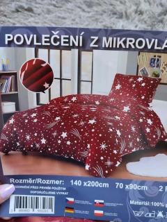 Hřejivé povlečení z mikroplyše HVĚZDY