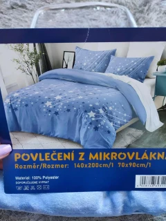 Hřejivé povlečení z mikroplyše HVĚZDY