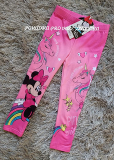 Dívčí legíny MINNIE MOUSE lehce zateplené (110)